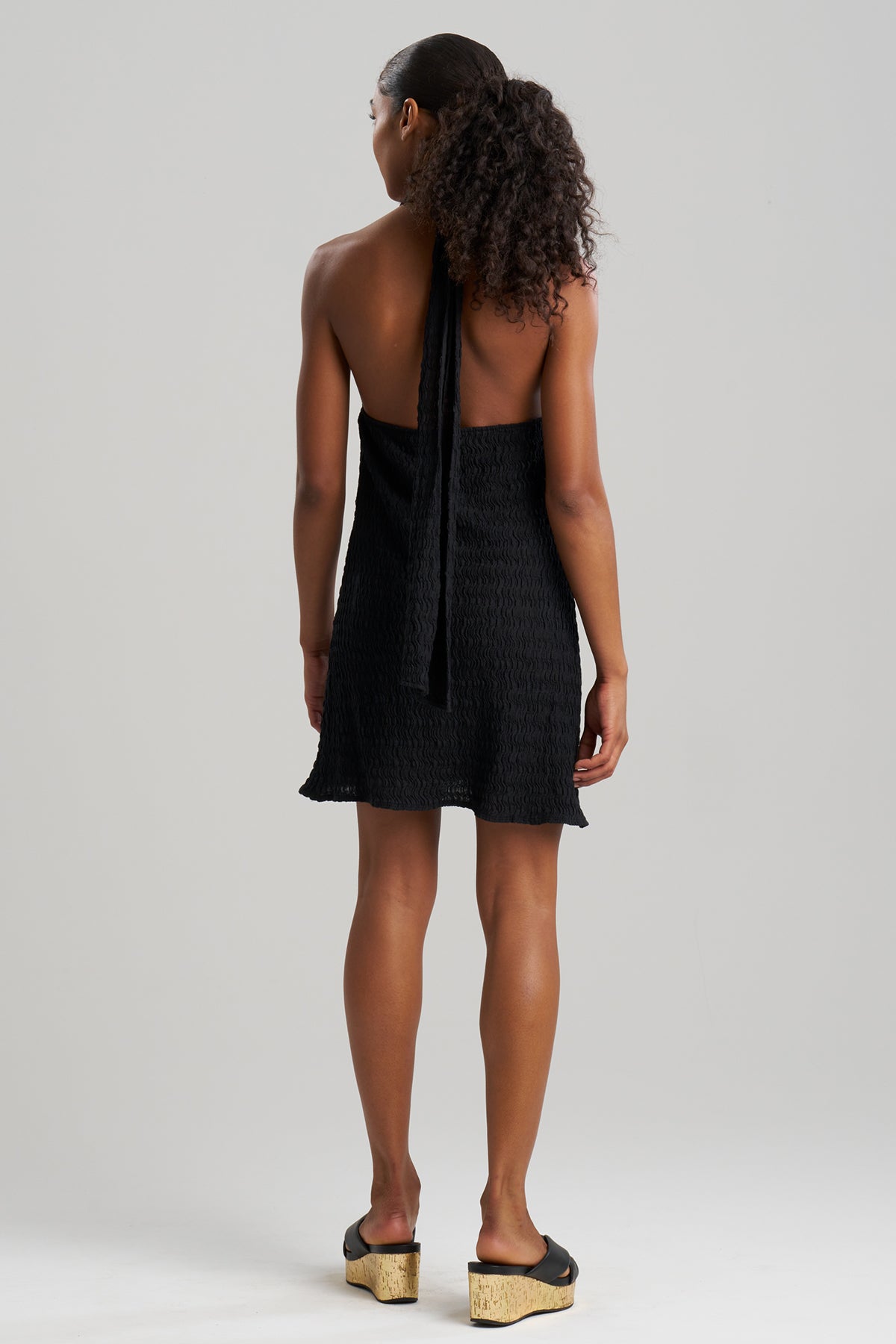 Waves Mini Halter Dress