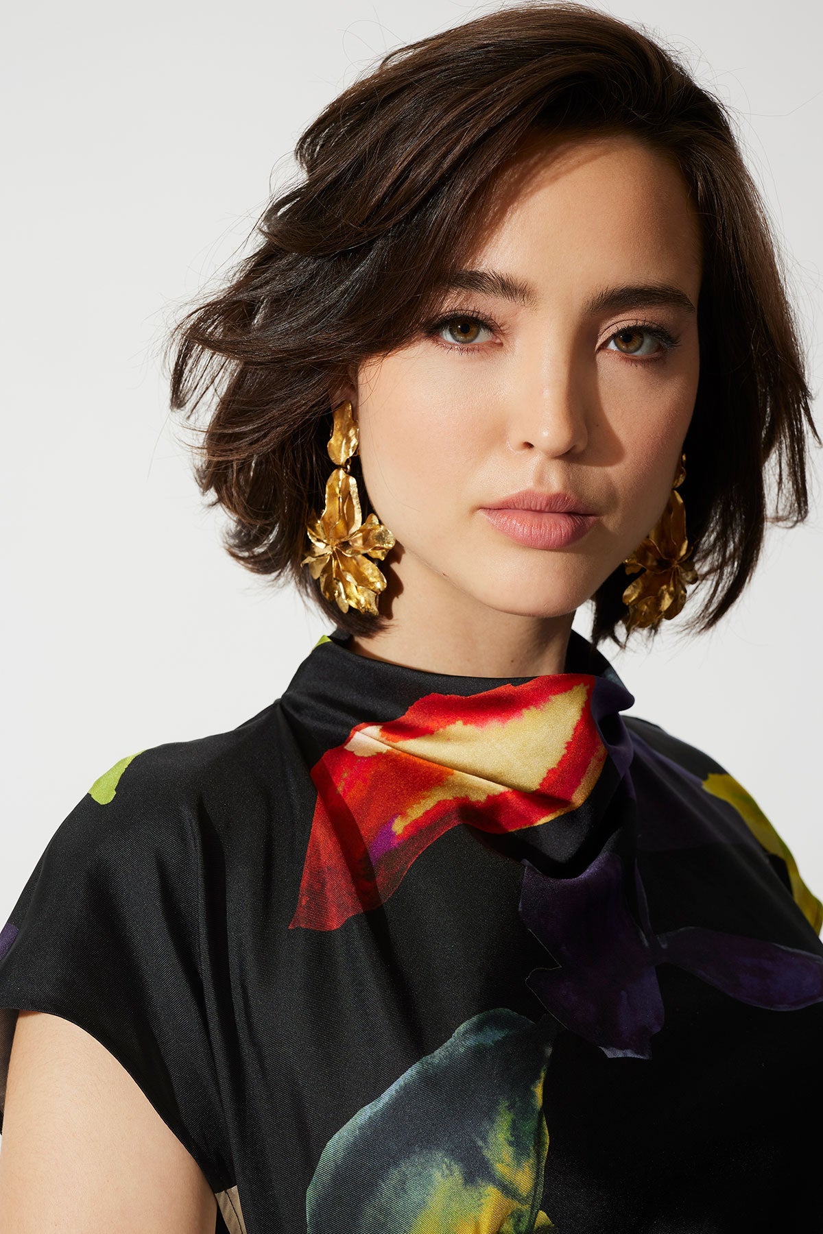 Yoru Silk Twill Asymmetric Dress