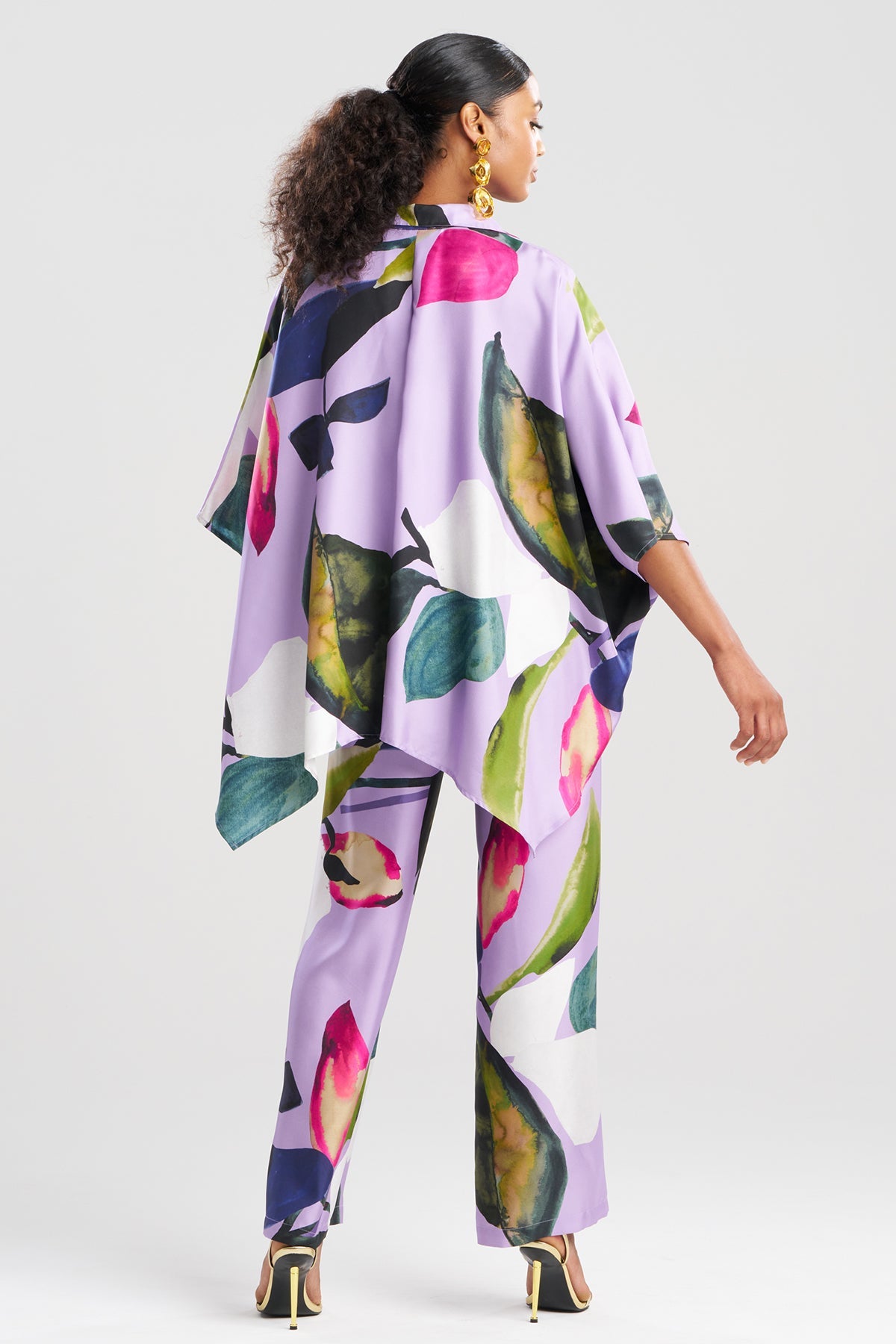 Yoru Silk Twill Button Down Caftan Shirt