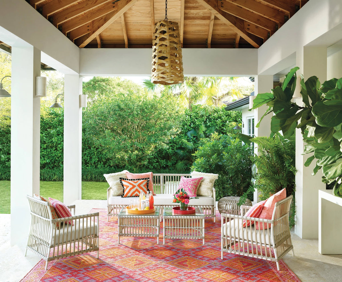 Kali Outdoor Ottoman | Dove White