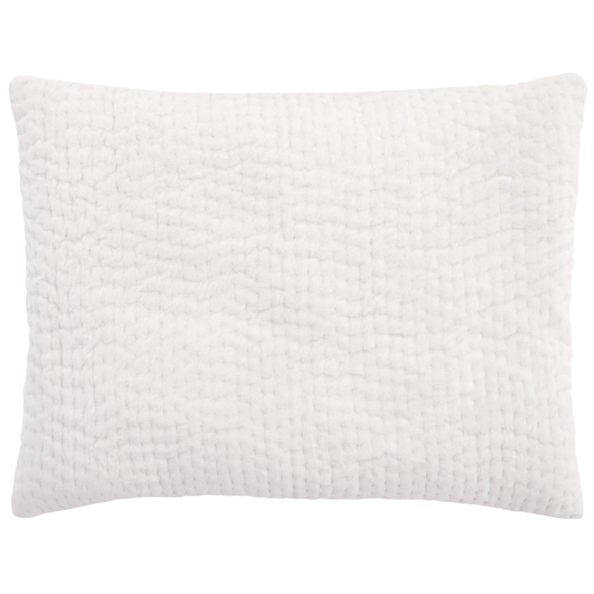 Viola Velvet Quilted Sham | Dove White