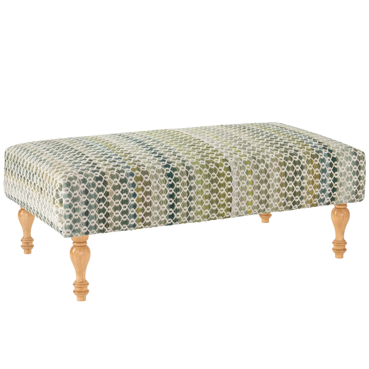 Poppy Rug Ottoman | Moss