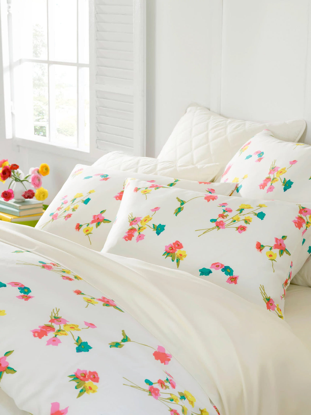 Quilted Silken Solid Sham | Ivory