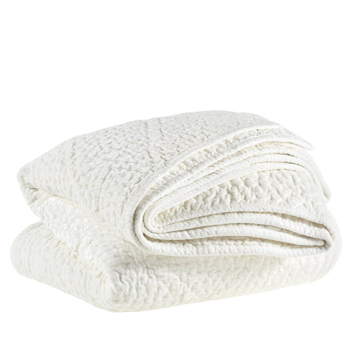 Parisienne Velvet Quilt | Dove White