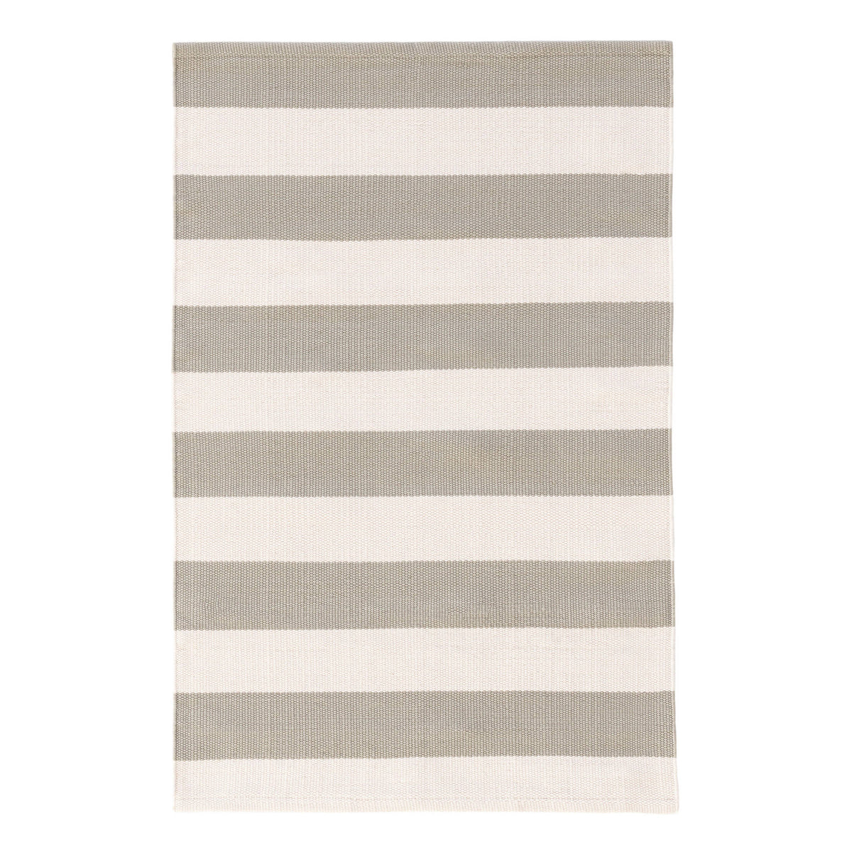 Catamaran Stripe Handwoven Indoor/Outdoor Rug | Platinum/Ivory