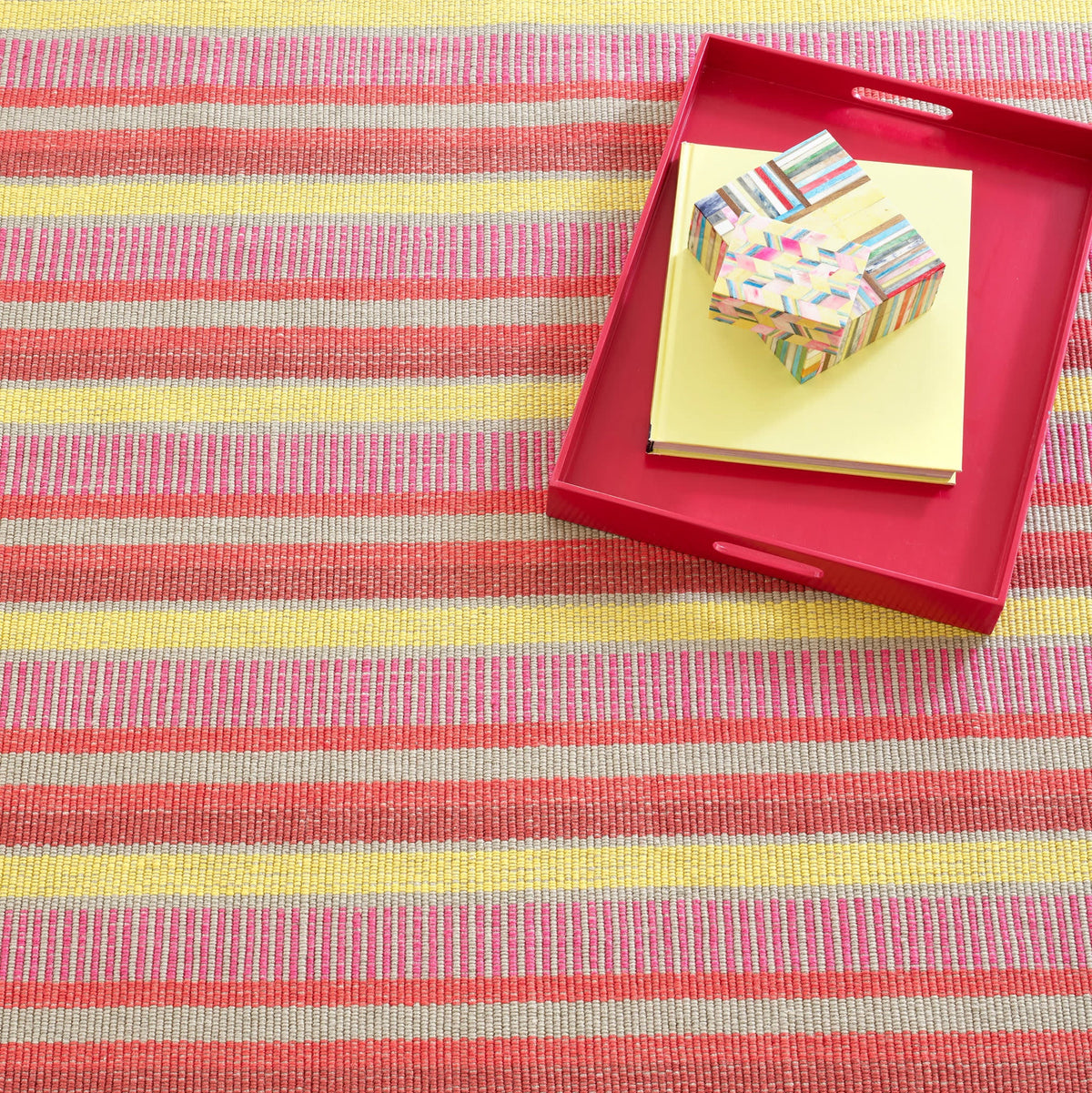 Always Greener Handwoven Indoor/Outdoor Rug | Red/Yellow