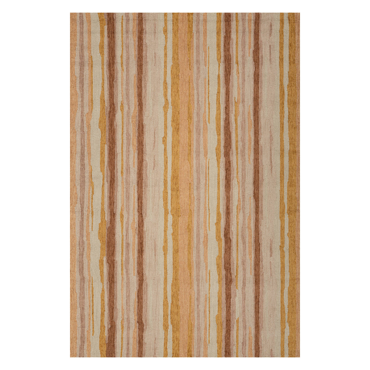 Zare Transitional Abstract Indoor Rug | Orange