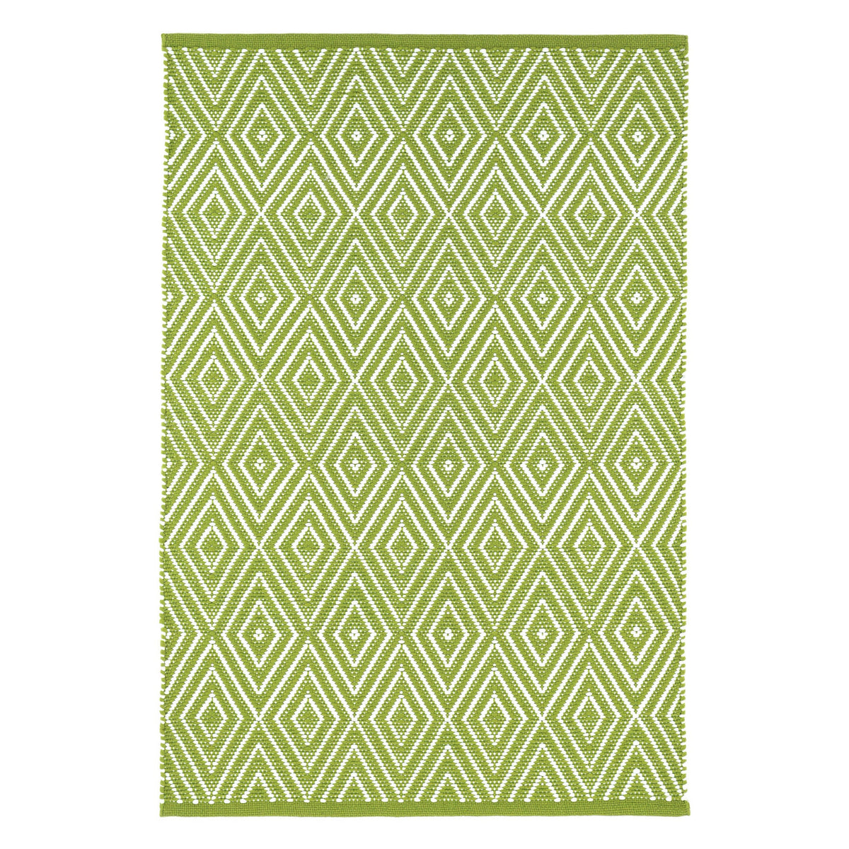 Diamond Handwoven Indoor/Outdoor Rug | Sprout/White
