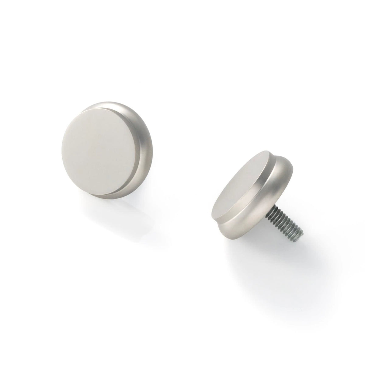 End Cap Finials | Satin Nickel