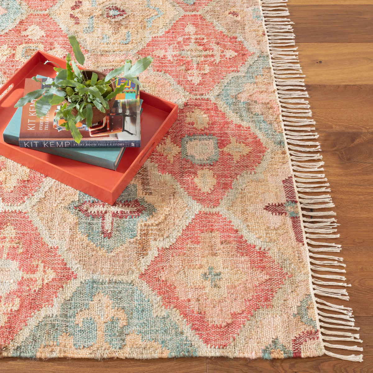 Pali Handwoven Jute Rug | Terracotta