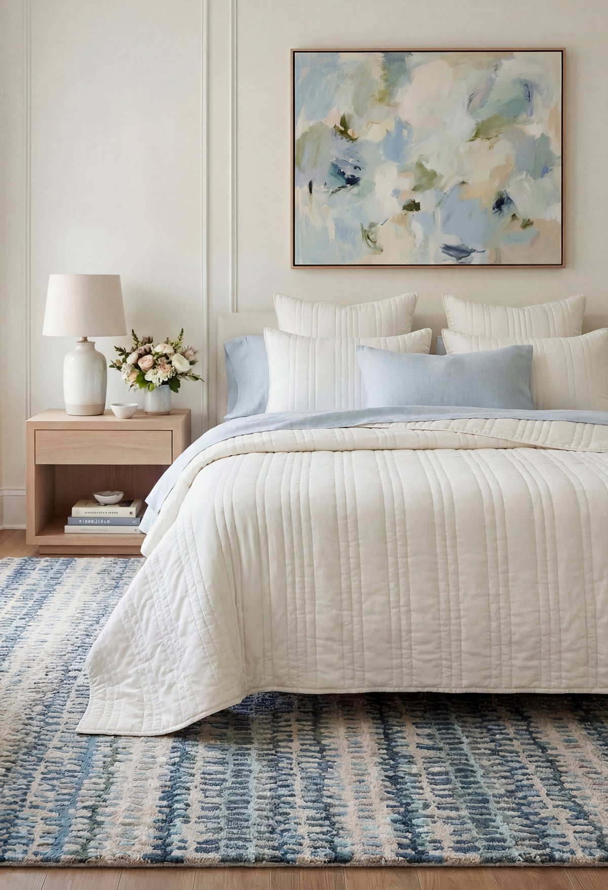 Blissful Bamboo Quilted Sham | Pearl/Silver