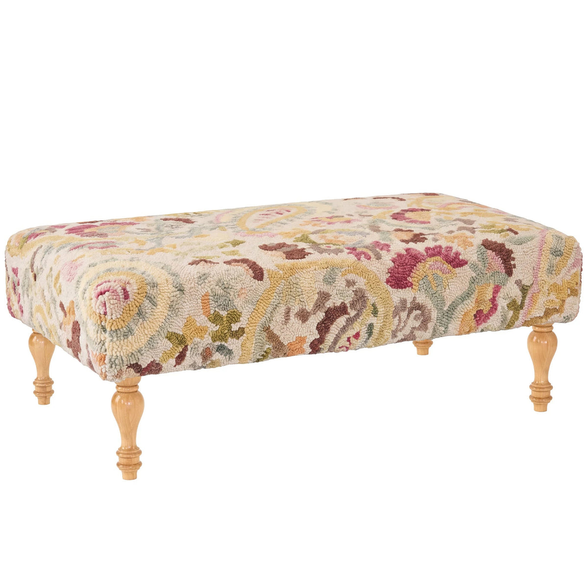 Ines Rug Ottoman | Multi