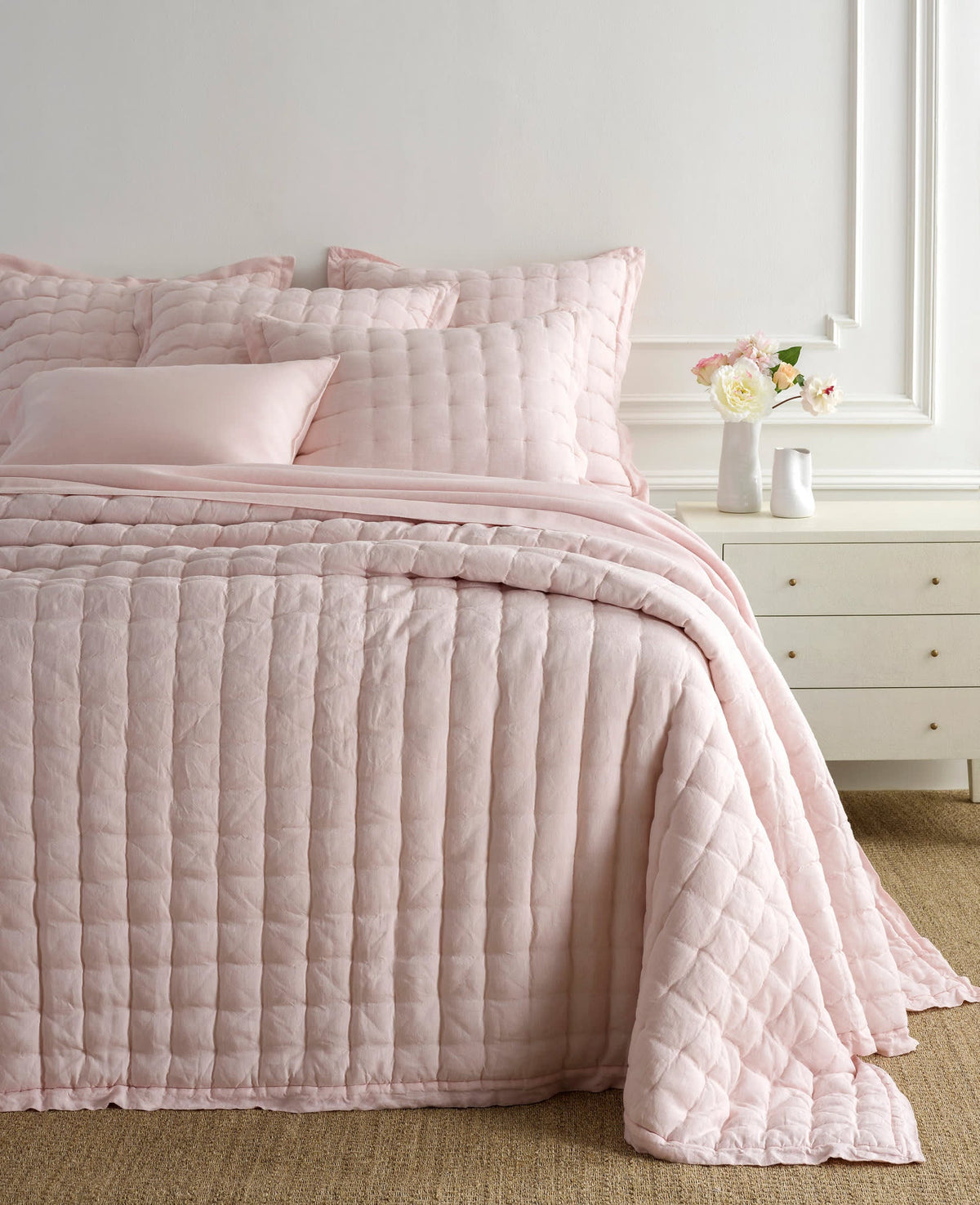 Lush Linen Puff | Slipper Pink