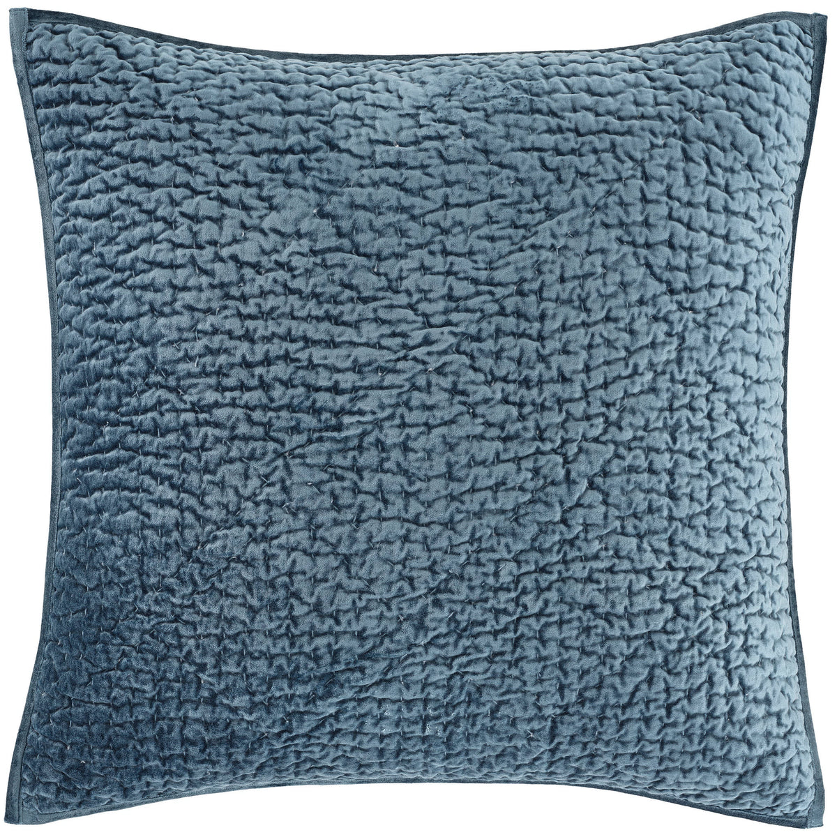 Parisienne Velvet Quilted Sham | Slate