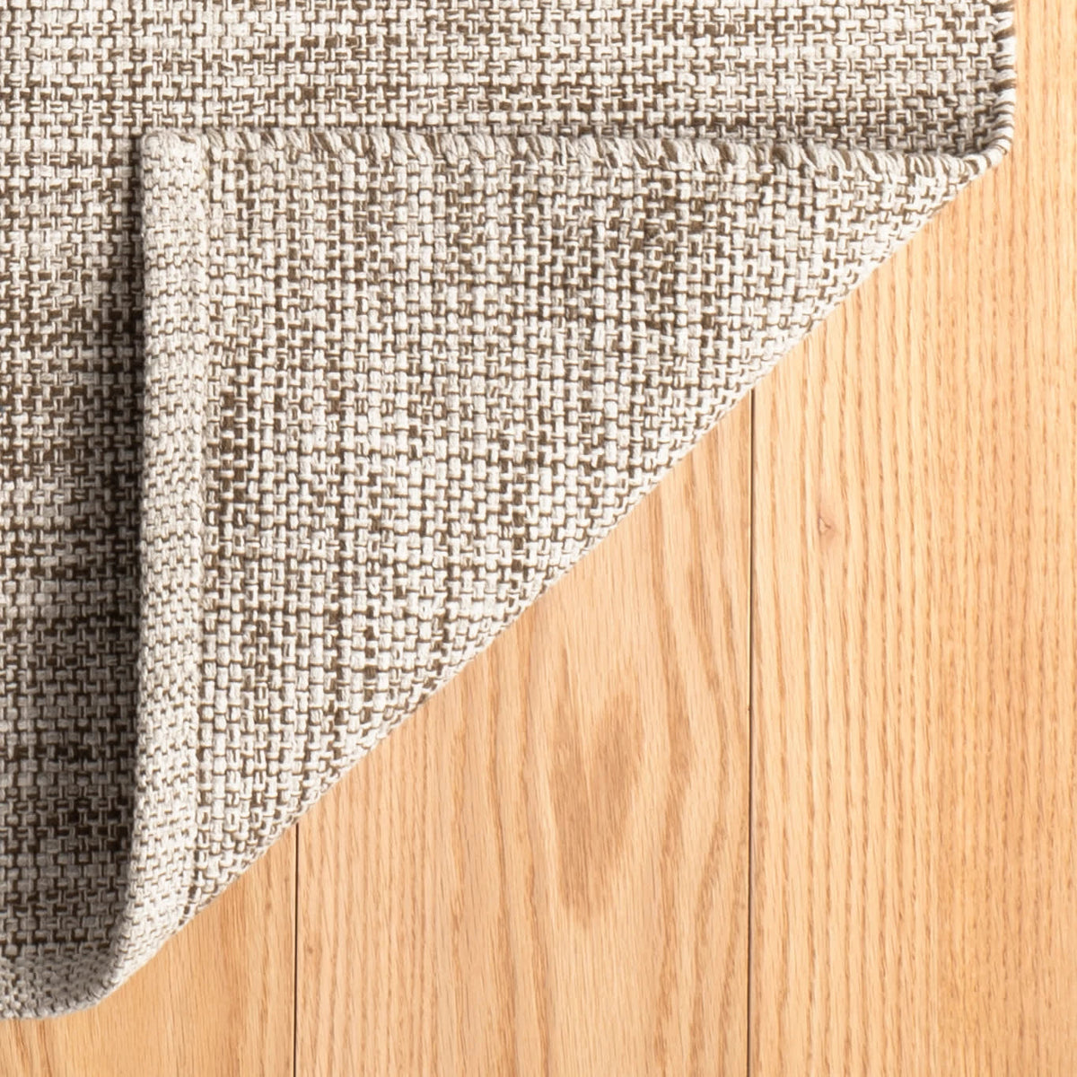 Marled Handwoven Cotton Rug | Brown
