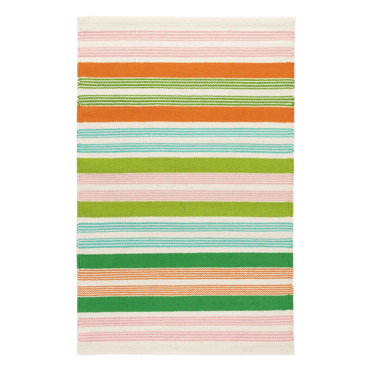 Wavy Stripe Handwoven Cotton Rug | Spring
