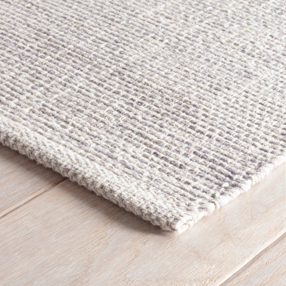 Marled Handwoven Cotton Rug | Grey