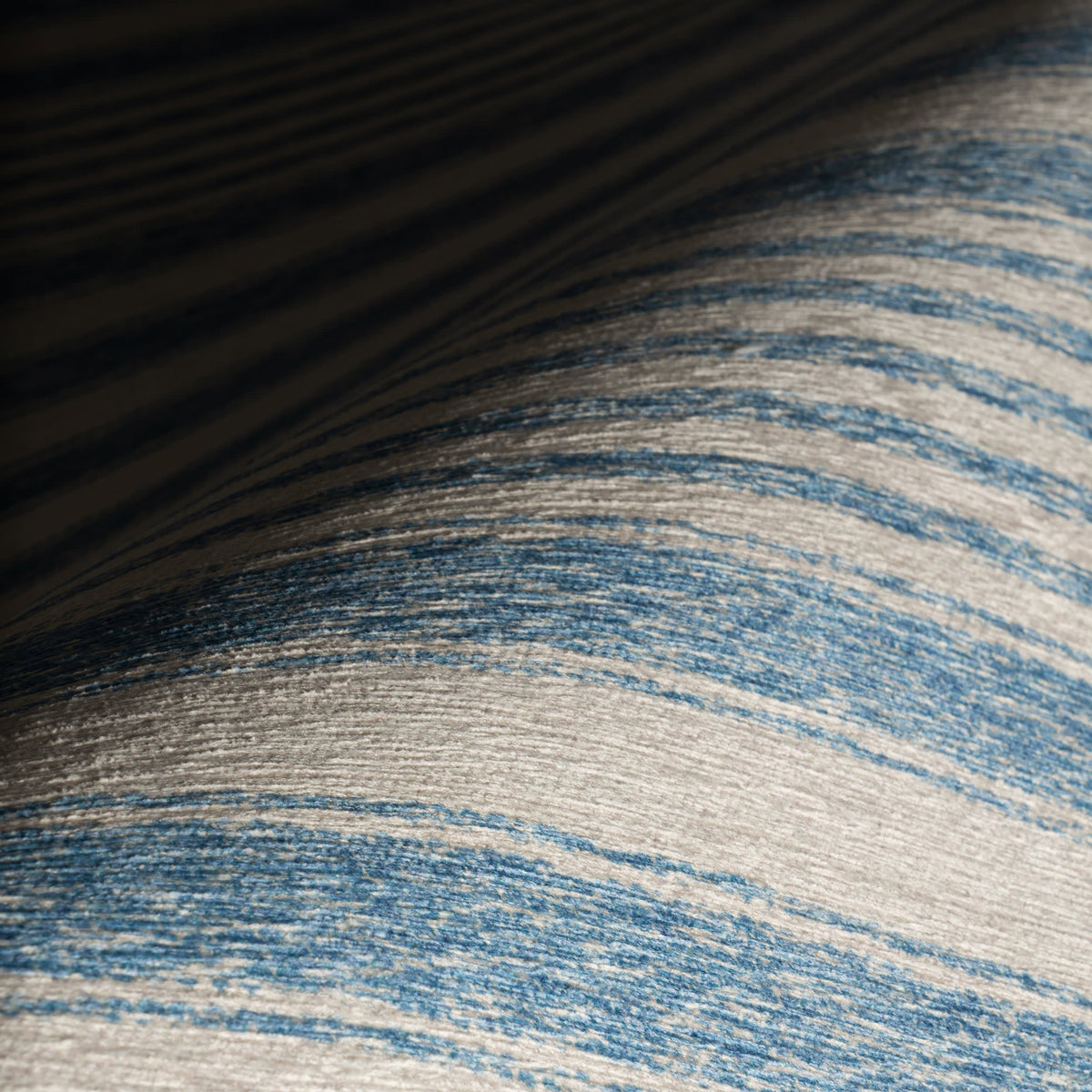 Vion Coastal Striped Machine Washable Rug | Blue