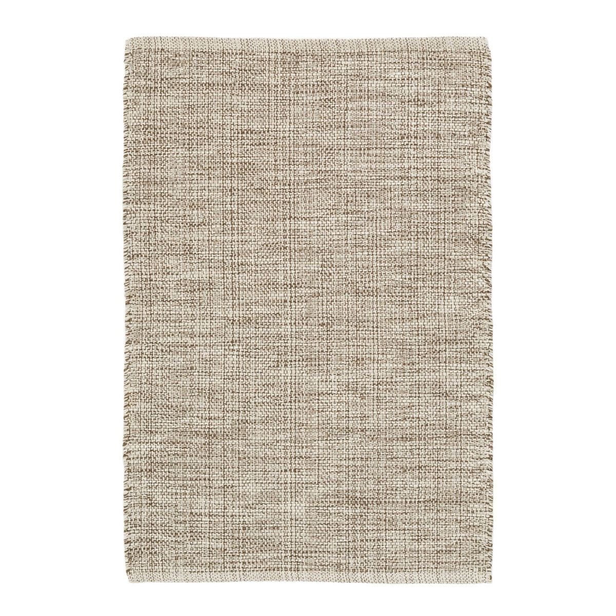 Marled Handwoven Cotton Rug | Brown