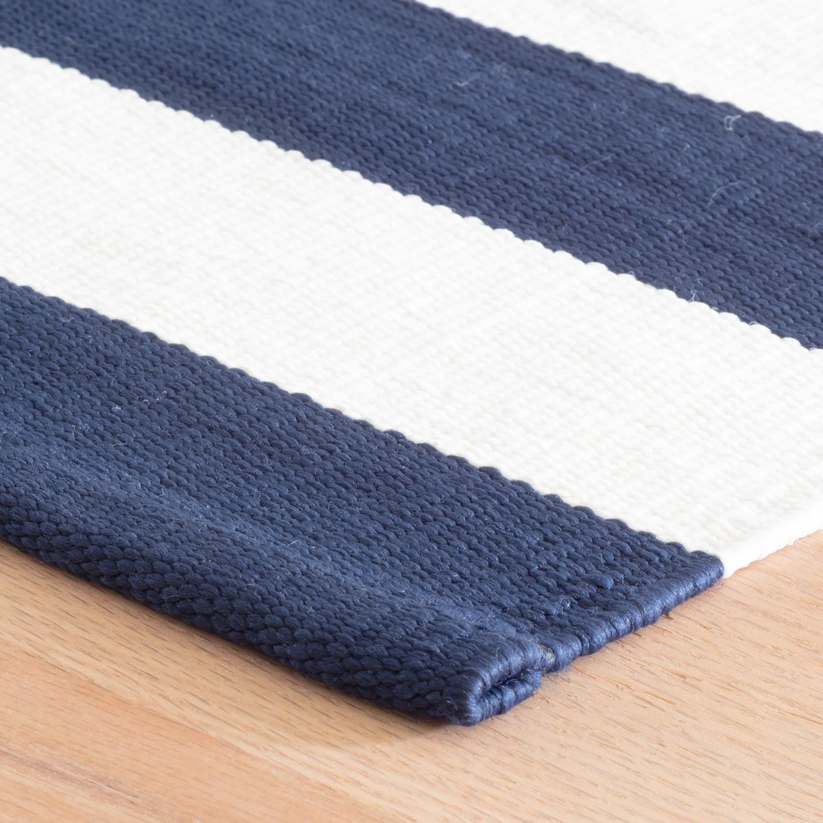 Catamaran Stripe Handwoven Indoor/Outdoor Rug | Denim/White