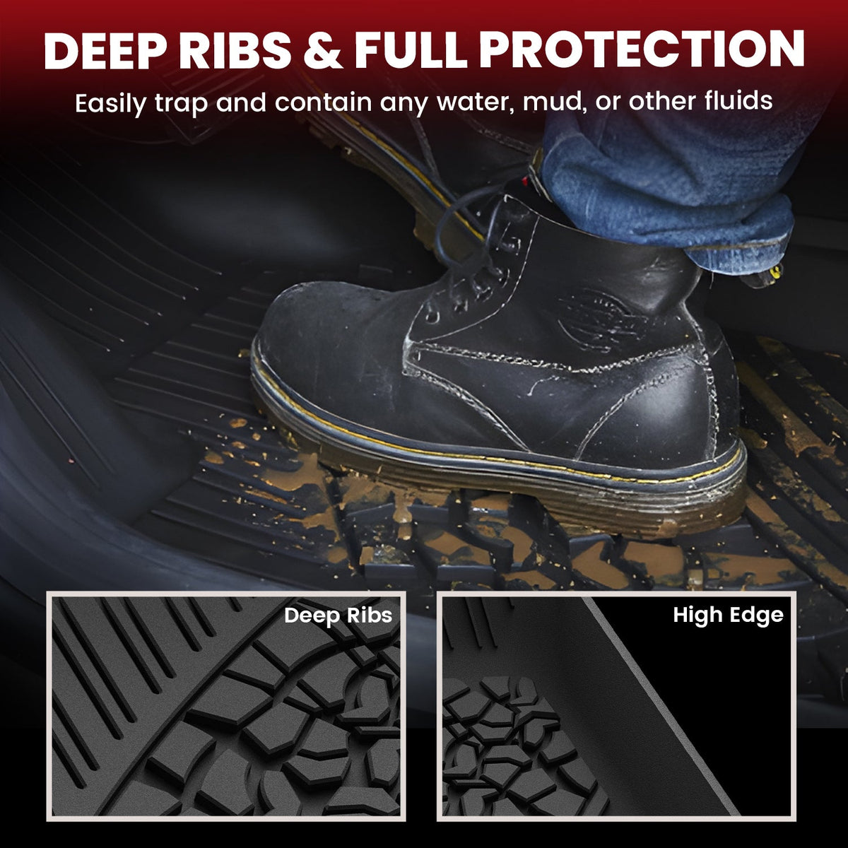 Fit for 2021-2025 Jeep Wrangler 4xe Floor Mats or Cargo Mat, Don't Fit Gas Model