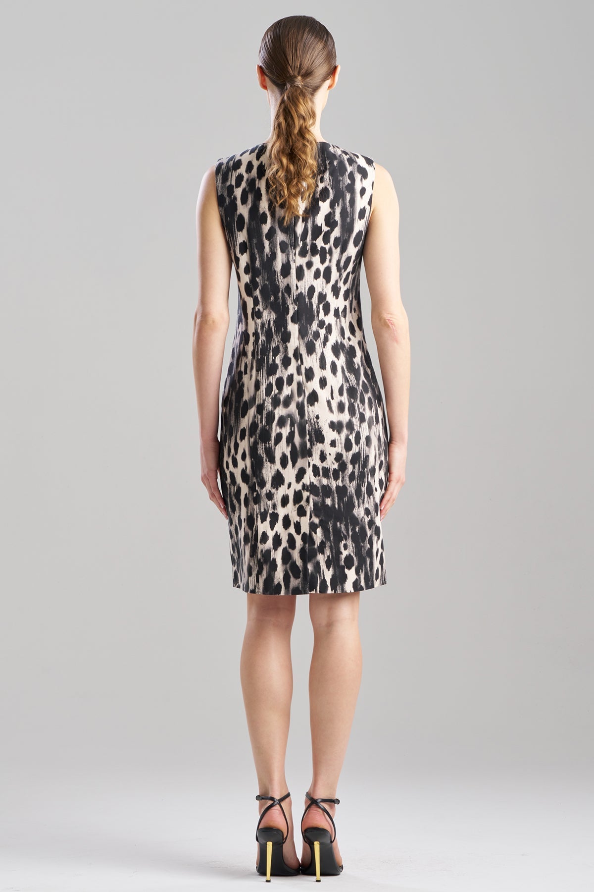 Watercolor Animal Seamed Sheath Dress