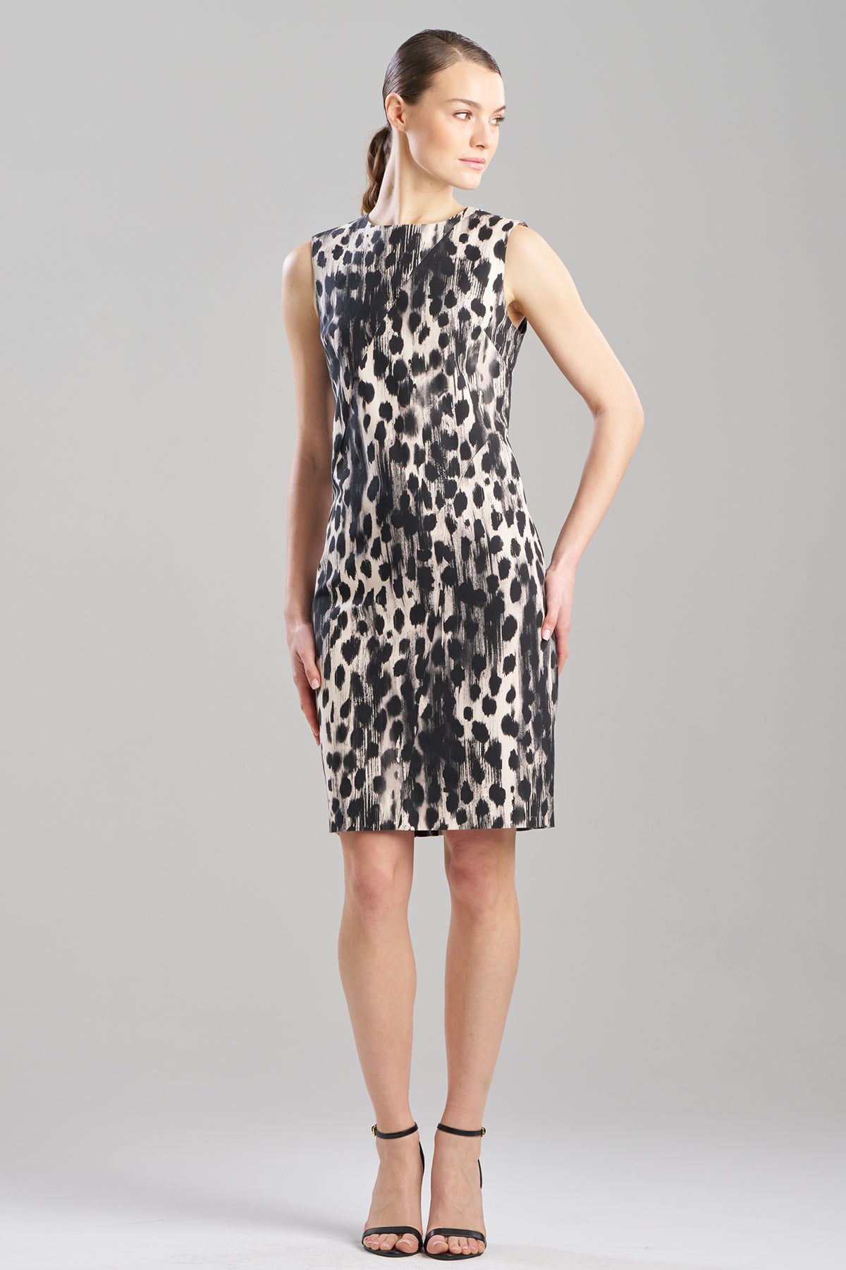 Watercolor Animal Seamed Sheath Dress