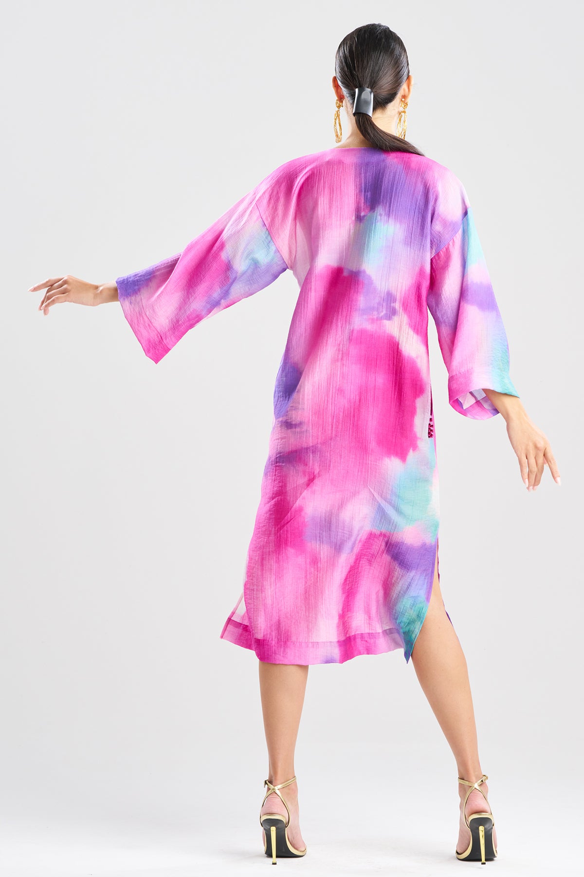 Watercolor Sheer Texture Caftan