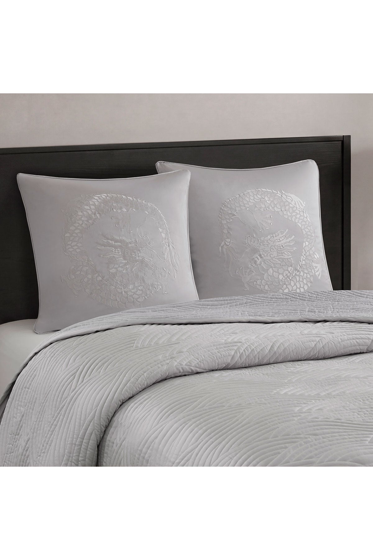Wave Embroidered Euro Sham