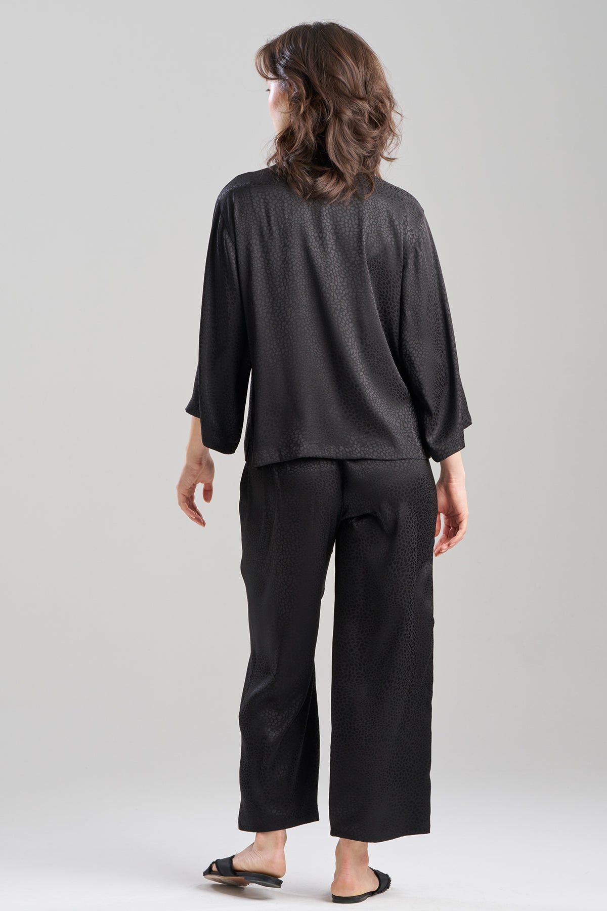 Wilderness Satin Jacquard Button Down PJ Set