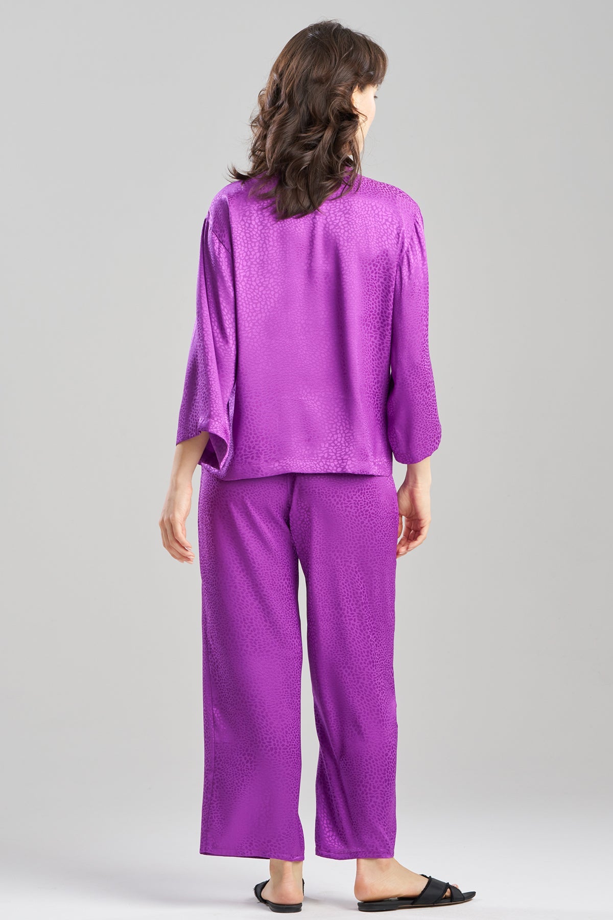 Wilderness Satin Jacquard Button Down PJ Set