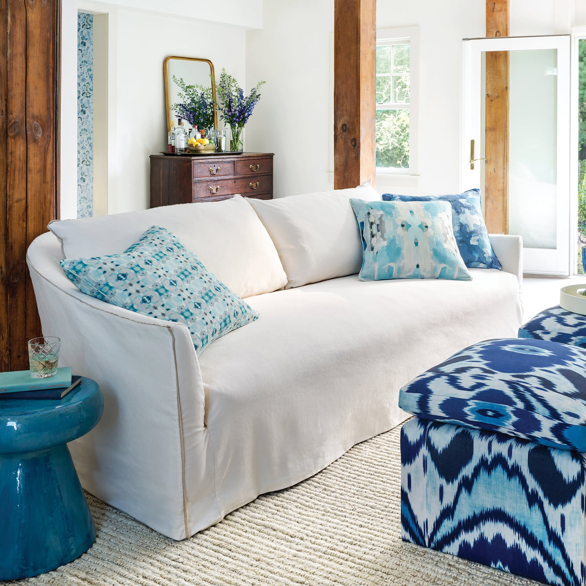 Bruna Slipcovered Sofa | White