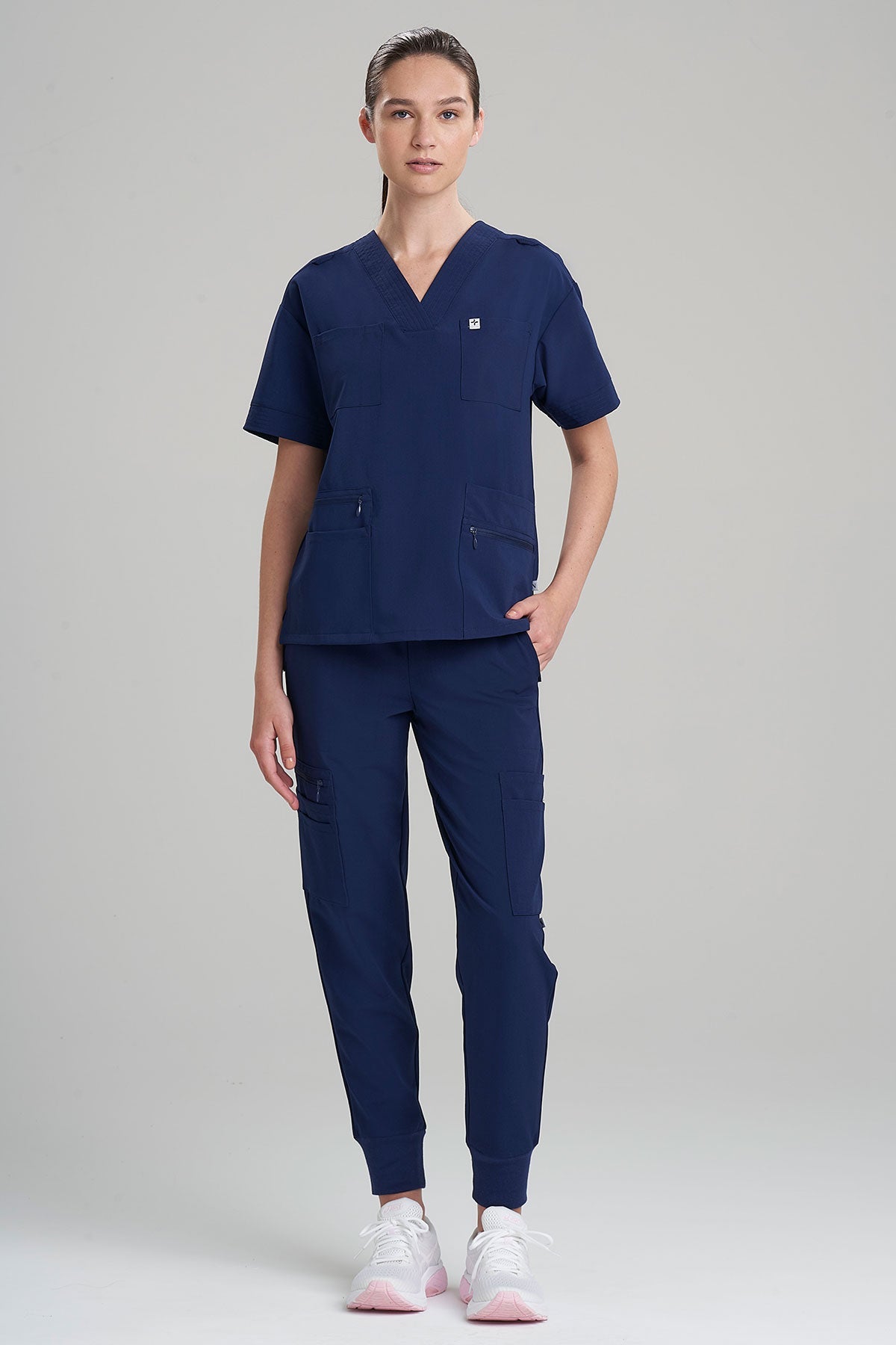 Women's 8-Pocket V-Neck Scrub Top