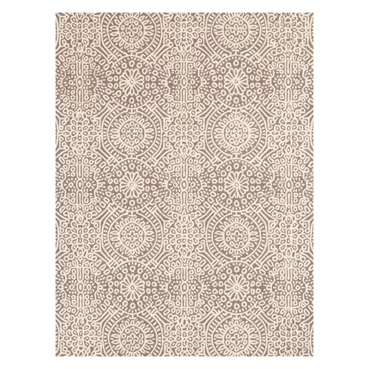 Temple Hand Micro Hooked Wool Rug | Taupe