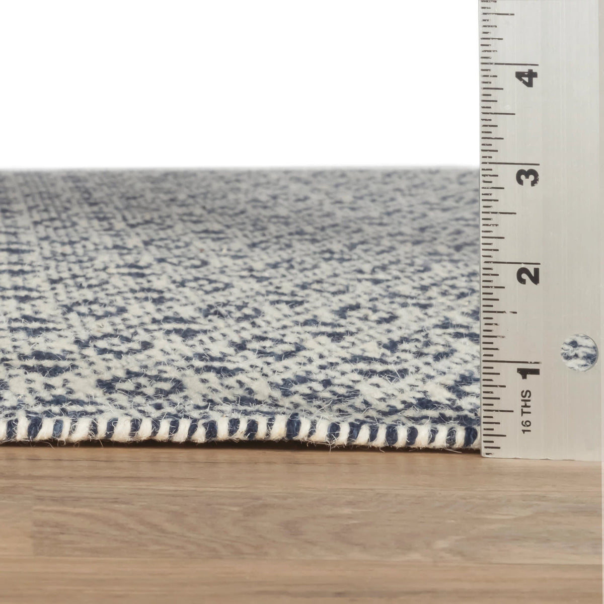 Bare Handwoven Cotton Rug | Blue