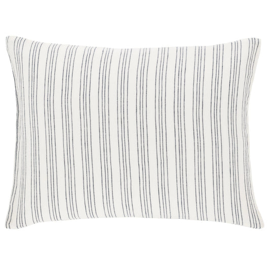 Lush Linen Stripe Sham | Slate Blue