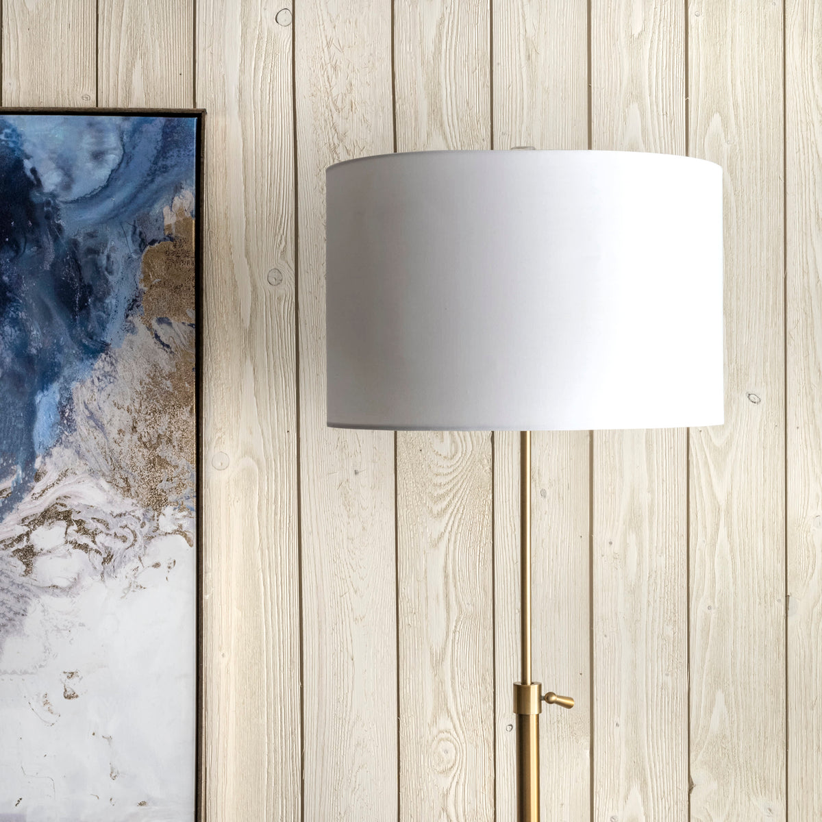 60-inch Metal Industrial Staff Floor Lamp | Brass