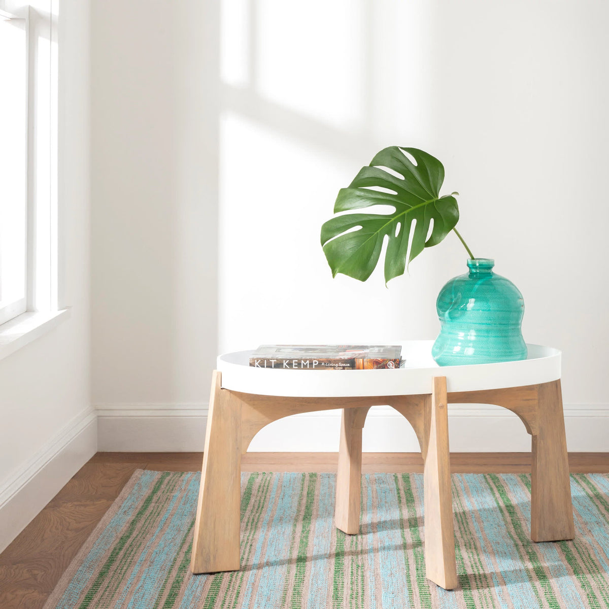 Sooner Than Later Handwoven Indoor/Outdoor Rug | Aqua