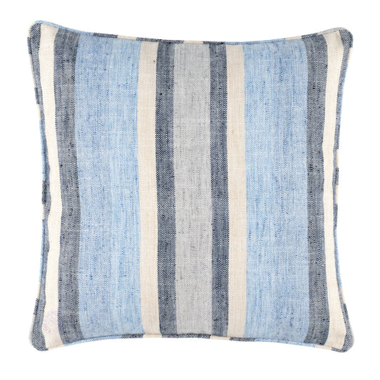 Noll Stripe Decorative Indoor/Outdoor Pillow Cover | Blue