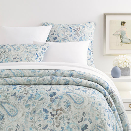 Ines Linen Duvet Cover | Blue