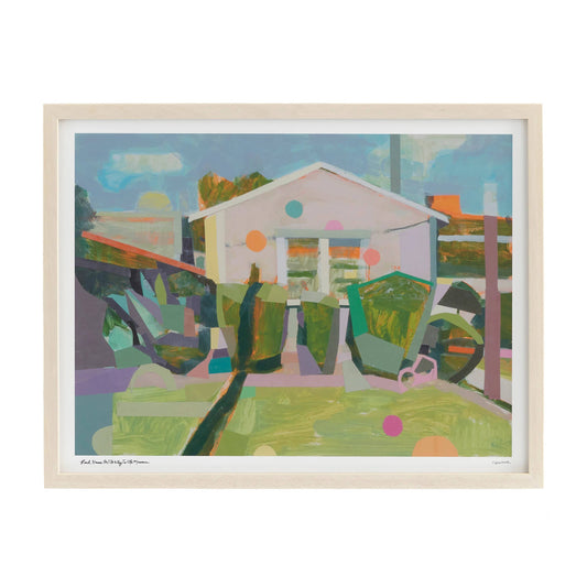 Pink House on the Way to the Museum Wall Art | Multi