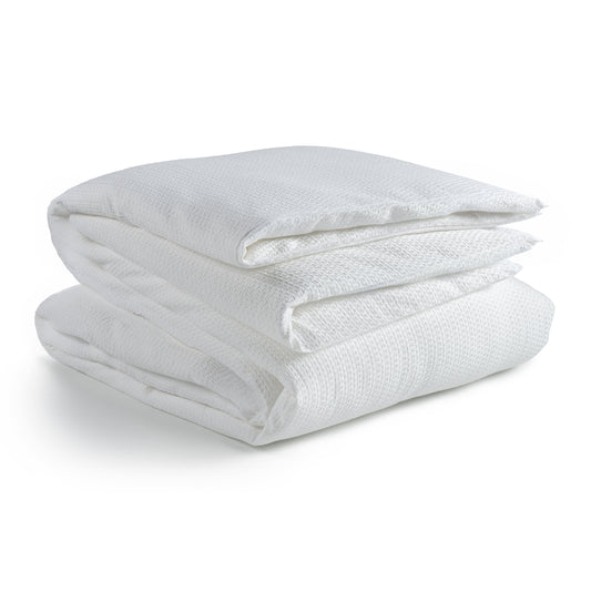 Kiawa Waffle Duvet Cover | White