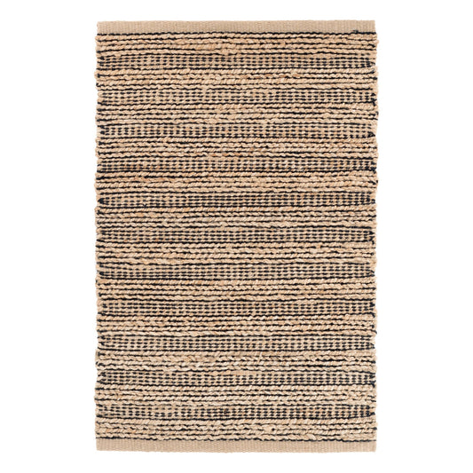 Simba Handwoven Jute Rug | Black