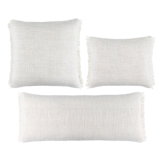 Griffin Linen Decorative Pillow Cover | Ivory