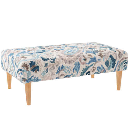 Ines Rug Ottoman | Blue