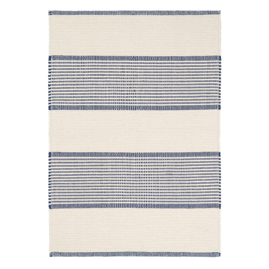 La Mirada Handwoven Cotton Rug | Navy