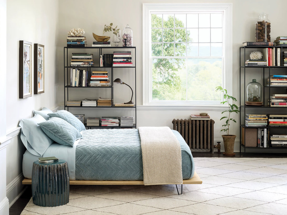 Brentwood Velvet Quilt | Ocean