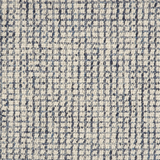 Yadira Geometric Woven Wool Custom Rug Swatch | Blue