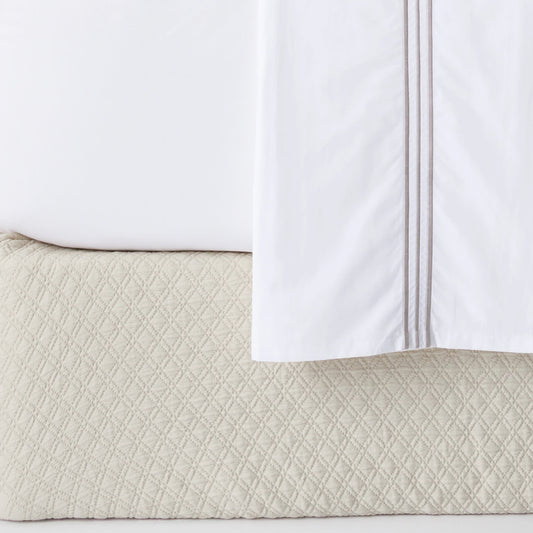 Diamond Matelasse Box Spring Cover | Ivory