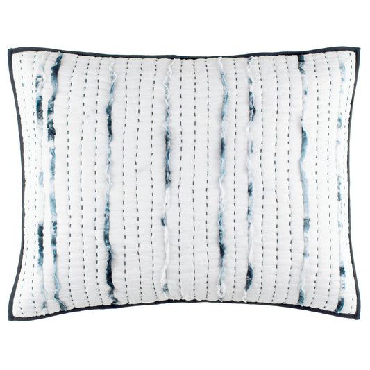 Draftsman Quilted Sham | Blue